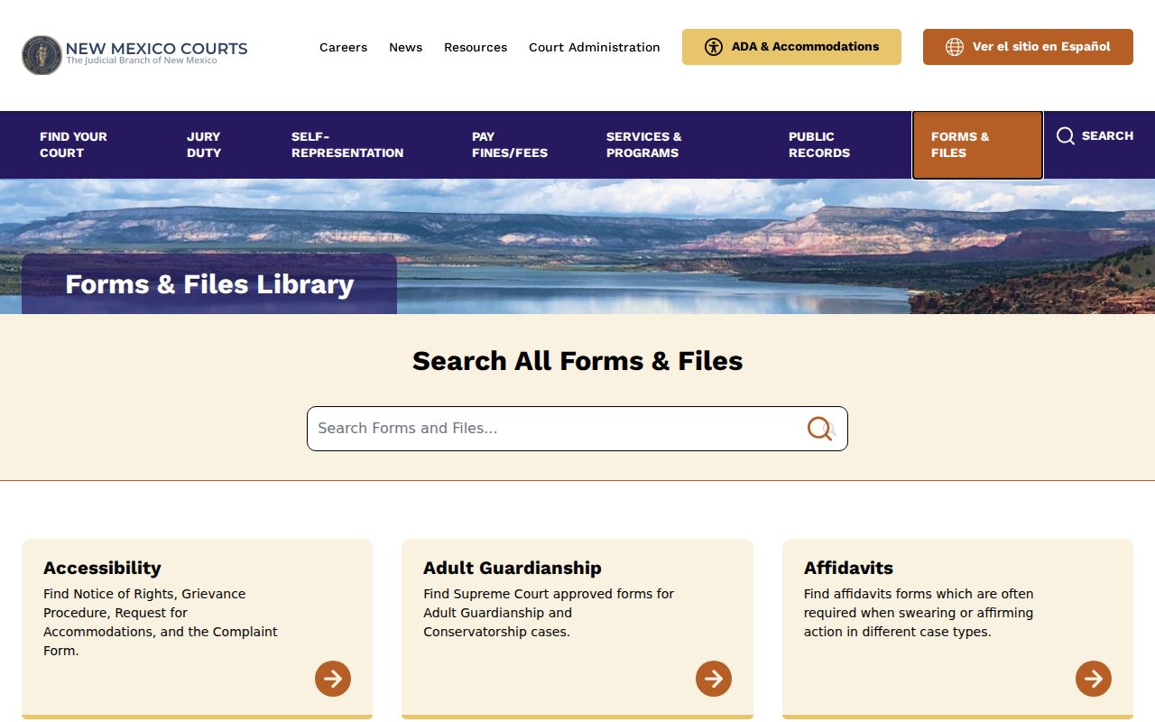 Mora County civil docket New Mexico Courts forms library search layout
