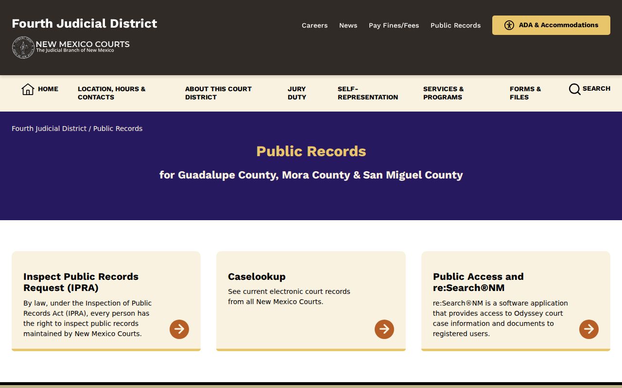 Mora County court record search public records access options