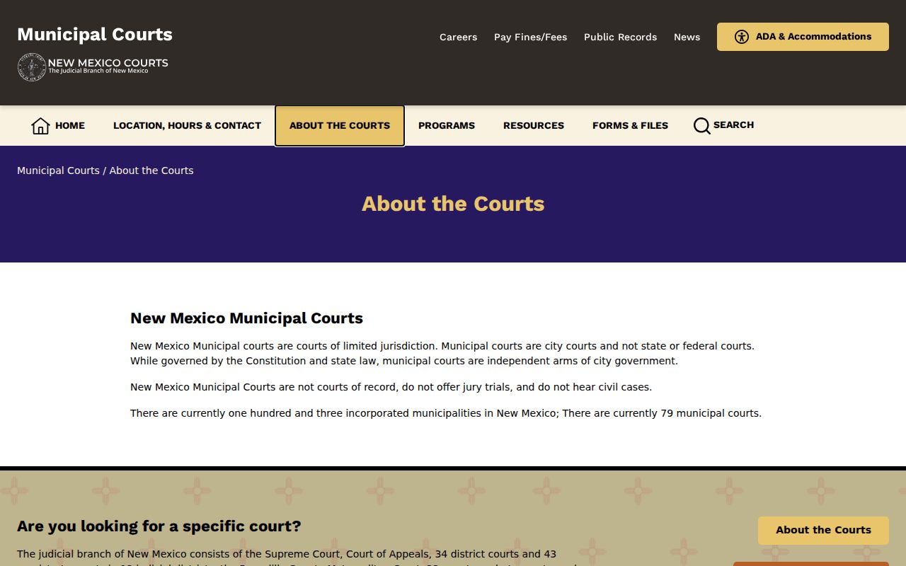 Mora County traffic ticket record municipal court jurisdiction overview